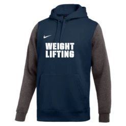 Nike Men's Weightlifting Club Fleece Color Block Hoodie - Navy/Grey